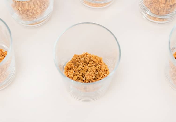 dessert cups with short bread crumbs