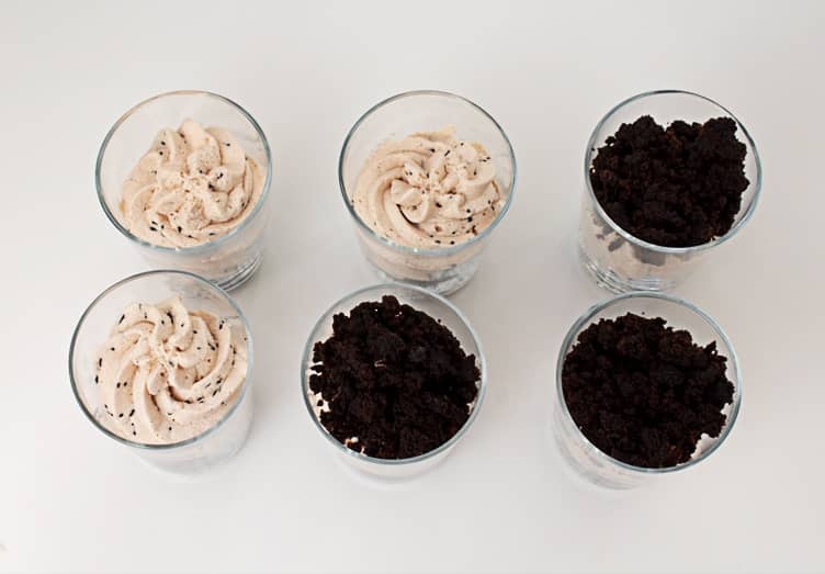 Dessert Cups with Brownie Crumbs
