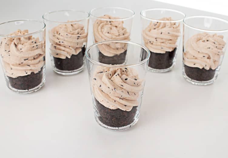 Chocolate Dessert Shooters with Nougat Cream