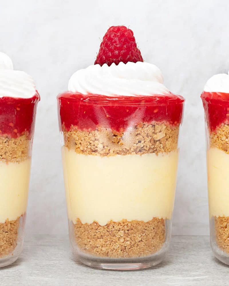 Vanilla Raspberry Dessert Cups