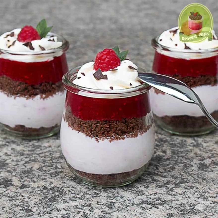 raspberry cheesecake dessert cups